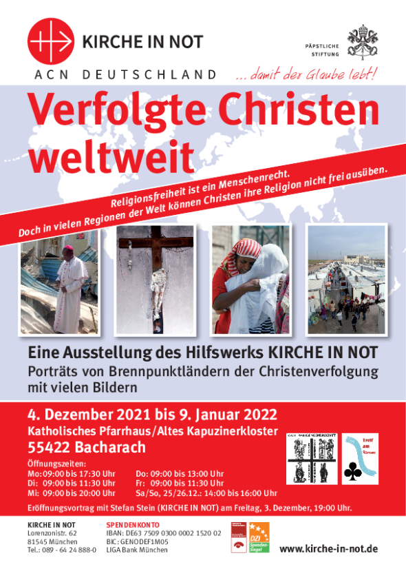 Ausstellung Verfolgte Christen. Ausstellung 04.12.2021 - 9.01.2022